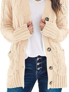 Women's Cable Knit Cardigan Sweaters Fall
